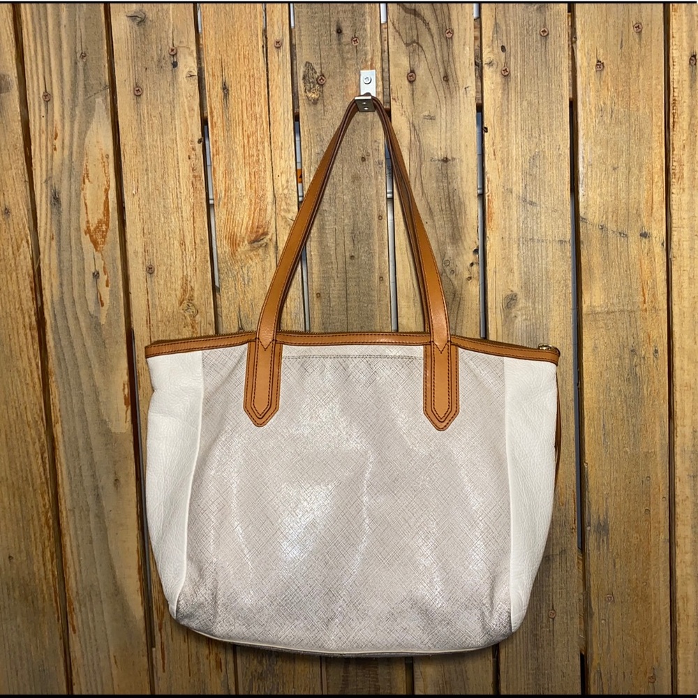 Fossil Leather Tote
